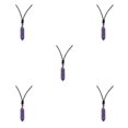 thumbnail image 2 of Transemion Handmade Clear Quartz Crystal Necklace Energy And Elegance Master StoneAdjustable Amethyst 5Set, 2 of 6