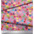 thumbnail image 3 of Soimoi Silk Fabric Triangle Geometric Decor Fabric Printed Yard 42 Inch Wide, 3 of 3