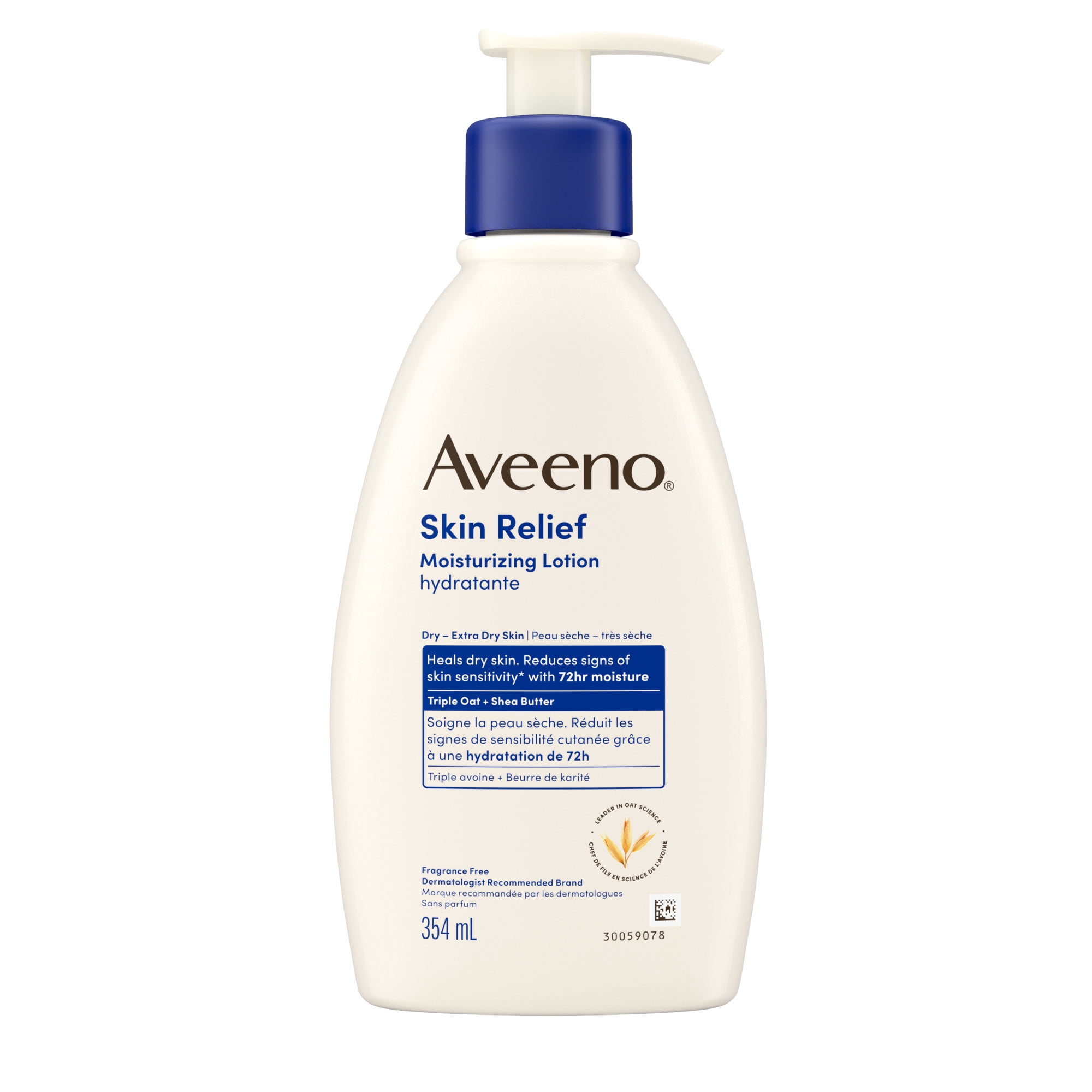 Aveeno Skin Relief Moisturizing Lotion, Shea Butter, Oat, Dimethicone, Dry Skin Body Moisturizer, Fragrance Free