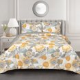 thumbnail image 1 of Lush Decor Yellow & Gray Layla Quilt Floral Leaf Print 3 Piece Reversible Bedding Set Full Queen, 1 of 2