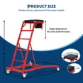 thumbnail image 3 of EDTara Over-Engine Mechanic Creeper, Professional Adjustable Height (49.2" To 68.9"), 400 Lbs Load, With Tool Storage and Locking Casters, 3 of 8