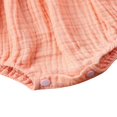 thumbnail image 4 of MesaSe Toddler Baby Girl Summer Fall Basic Plain Short Sleeve Cotton Linen Drawstring Romper Jumpsuit, 4 of 7