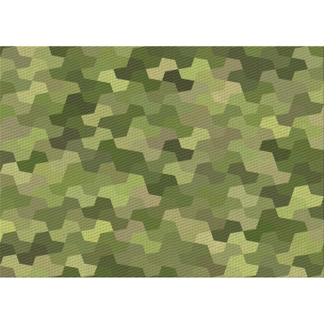 Ahgly Tapis Rectangulaire Lavable en Machine Vert Fougère, 4 Pieds x 6 Pieds