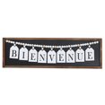 thumbnail image 1 of IH Casa Decor Framed Wood Hanging Beaded Bienvenue Sign, 1 of 4