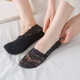 thumbnail image 4 of Aocisk Womens Liner Socks In Low Cut Non Ankle Socks for Hidden Cushioned Socks and Flat Boat Style Black One Size, 4 of 8