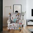 thumbnail image 3 of veasfak Elastic Wingback Chair Cover Armchair Slipcovers Chair Protector Couch Furniture Light Gray, 3 of 9