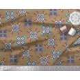 thumbnail image 2 of Soimoi Modal Satin Fabric Tiles Moroccan Print Fabric by Yard 42 Inch Wide, 2 of 3