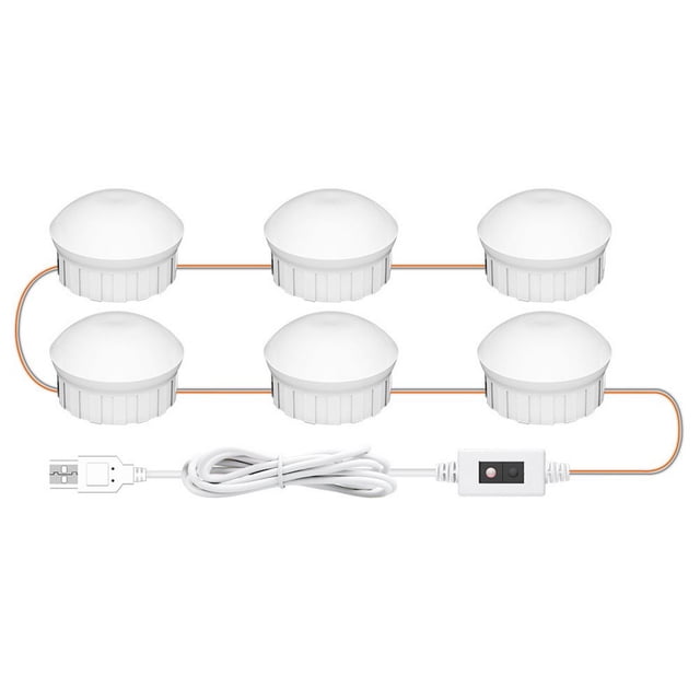 1 Set Vanity Mirror Lights Soft Lighting Eye Protection Smart Hand Sensor Adjustable Brightness Illumination 5V Bathroom Mirror Light Dressing Table Lamps for Home Use