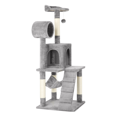thumbnail image 2 of Yaheetech 51'' Multilevel Cat Tree Condo with Scratching Post, Light Gray, 2 of 11