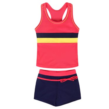 Ketyyh-chn99 Toddler Baby Boy Girl Summer Outfits Summer Swimsuit For Little Girls 2 Piece Split Tankini Childrens Swimsuit Size for 5XL,Watermelon Red