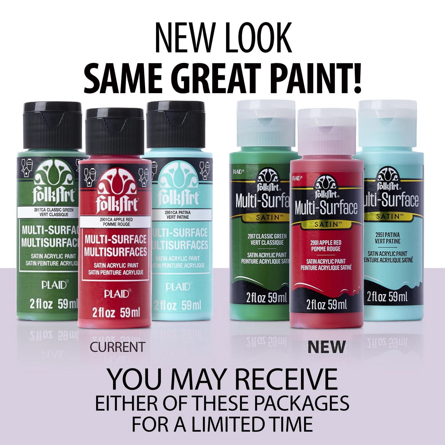 FolkArt Peinture Acrylique Satin Multi-Surface, 2 fl. oz., Jaune Lune