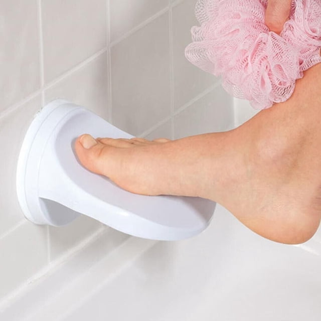 Repose-pieds de Douche pour Raser les Jambes Sans Perçage Ventouse Pédale de Salle de Bain Aide au Rasage des Jambes Repose-Pieds Rasage Douche Blanc Tabouret de Douche pour l'Intérieur Tapis de Douche Rangement de Salle de Bain Salle de Bain