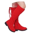 thumbnail image 3 of Curenmufel Girls Boots Girls Knee High Fashion Riding Boots Size 9 (Red,Toddler 9), 3 of 9