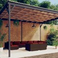 thumbnail image 1 of vidaXL 9 Piece Garden Lounge Set with Cushions Brown Poly Rattan, 1 of 4