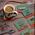 thumbnail image 3 of Inkdotpot Set of 6 Drink Coasters DecorativeNon,SlipCork Base4-inch Square PrintedCoastersEasy Clean- Motivational Quotes, 3 of 8