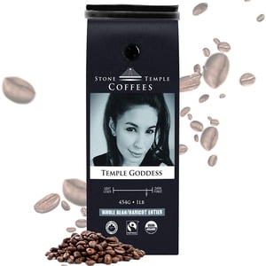 Stone Temple Coffees - Temple Déesse, Haricot entier, Roast foncé, certifié biologique et commerce équitable 1lb/454g sac