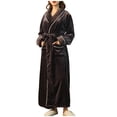thumbnail image 1 of Timegard Womens Bathrobe Long Sleeve Lapel Neck Nightgowns Long Plush Robes Fall Winter Warm Comfy Robe, 1 of 5