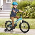 thumbnail image 2 of Costway Vélo pour Enfants de 18 Pouces pour Garçons et Filles de 4 à 8 Ans avec Siège Ajustable, Frein à Main, Réflecteurs, Bleu, 2 of 10