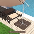 thumbnail image 4 of Costway 20" Patio Offset Umbrella Base Stand Water Filled Base Weights Sand Plate Set Brown, 4 of 10
