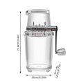 thumbnail image 4 of kurtrusly Manual Ice Block Breaking Crusher Snow Cone Machine Dining Kitchen Blender Party Camping Picnic Cold Beverage Shaver Clear, 4 of 9