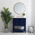 thumbnail image 2 of Pemberly Row Modern 30" Single Quartz Top Bathroom Vanity in Blue, 2 of 15