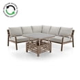 thumbnail image 4 of Better Homes & Gardens Prado 4-Piece Steel Outdoor Sectional Set with Cushions & Adjustable Table, Brown, 4 of 9