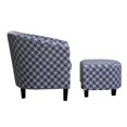 thumbnail image 2 of Nathaniel Home Chaise de bain Paisley bleu foncé avec pouf, 2 of 4