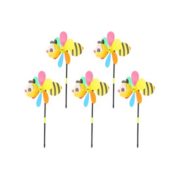 Colorful Windmill 5pcs Three-dimensional Cartoon Animal Windmill Plastic Animal Windmill for Kids