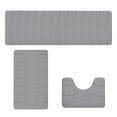thumbnail image 2 of Bathroom Rugs and Mats Sets,Large Foam Bath Mat 3 Set Bathroom Rugs for 3 Pcs Toilet Mats Universal Soft Comfortable Water Absorption Non Slip Thick Machine Washable Easier to Dry, 2 of 7