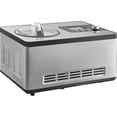 thumbnail image 1 of KFFKFF Ice Cream Machine with Integrated Compressor, 2 Quart Non-Prechill Fruit and Yogurt Device, Stainless Steel Electric Frozen Dessert Creator, 3 Setting Gelato Producer, Silver, 1 of 9