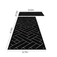 thumbnail image 3 of Fwttom Kitchen Mat, 2Pcs Kitchen Rugs, Cushioned Kitchen Mats for Floor, Non-Slip Standing Desk Mat, Waterproofing Kitchen Rug Set for Kitchen, Floor, Office, 3 of 8