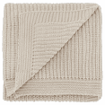 thumbnail image 1 of Bouclair Beige Ribba Throw 50x60 in (127x152 cm), 1 of 5
