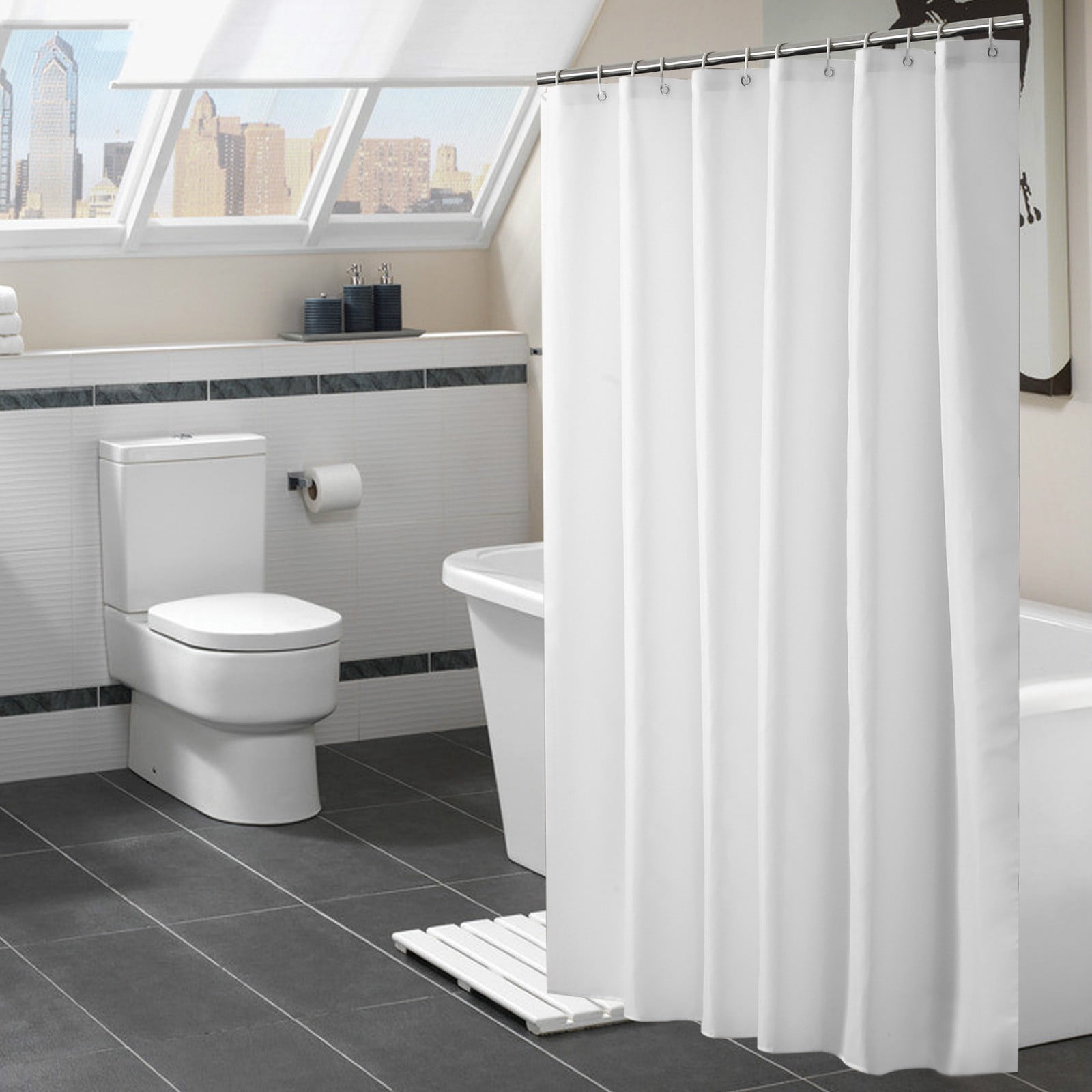 Meitianfacai Shower Curtain For Bathroom Modern Shower Curtain Winter In Bath 71x71 Inches Long Shower Curtains Set