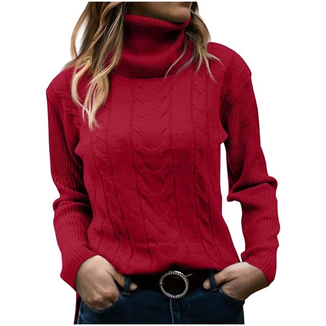 RKSTN Pulls pour Femmes Mode Décontractée Pull à Manches Longues Col Rond Pull Automne