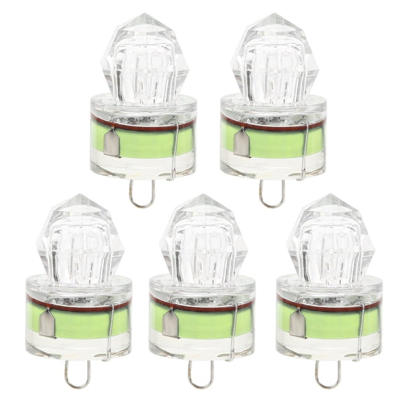 Lumière d'Appât de Pêche, Lumière d'Appât de Bar 5Pcs A Mené Clignotant pour le Bleu de Mer, Vert, Rouge, Blanc