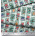 thumbnail image 3 of Soimoi Silk Fabric Woodgrain Texture & Cartoon Machine Hardware Fabric Prints by Yard 42 Inch Wide, 3 of 3