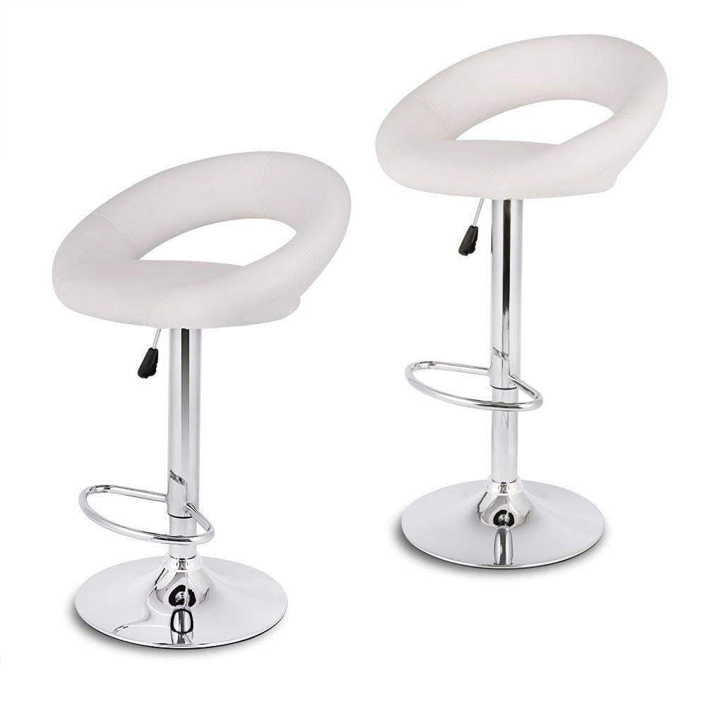 Nicer Furniture White Mooncut Bar Stool