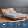 thumbnail image 2 of Real 1000 Thread Count RV Short Queen Size Sheets 100% Egyptian Cotton 4 PC Sheet Set, Luxurious Bedsheet Sets Soft Silky Sateen Weave, Breathable, Fits Upto 21 Inch EXTRA DEEP POCKET - Silver Grey, 2 of 7