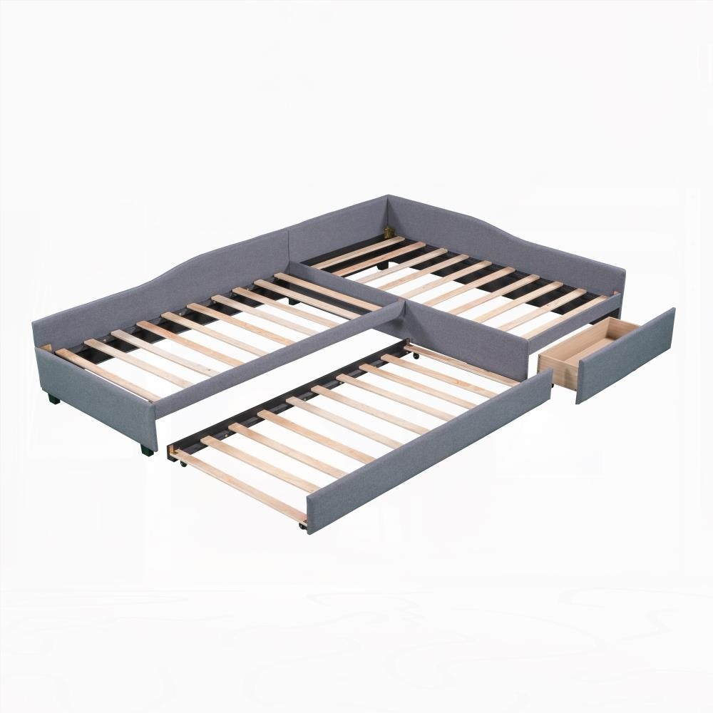 Lit pour Enfants avec DESIGN Arc-en-Ciel : Matériau Premium, Capacité de 300 lbs, Bord de Lit Bas / Taille Jumeau