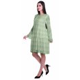 thumbnail image 3 of Moomaya Robe d'Été Fluide à Manches Longues Imprimée pour Femmes, Longueur Genou, Évasée, 3 of 6