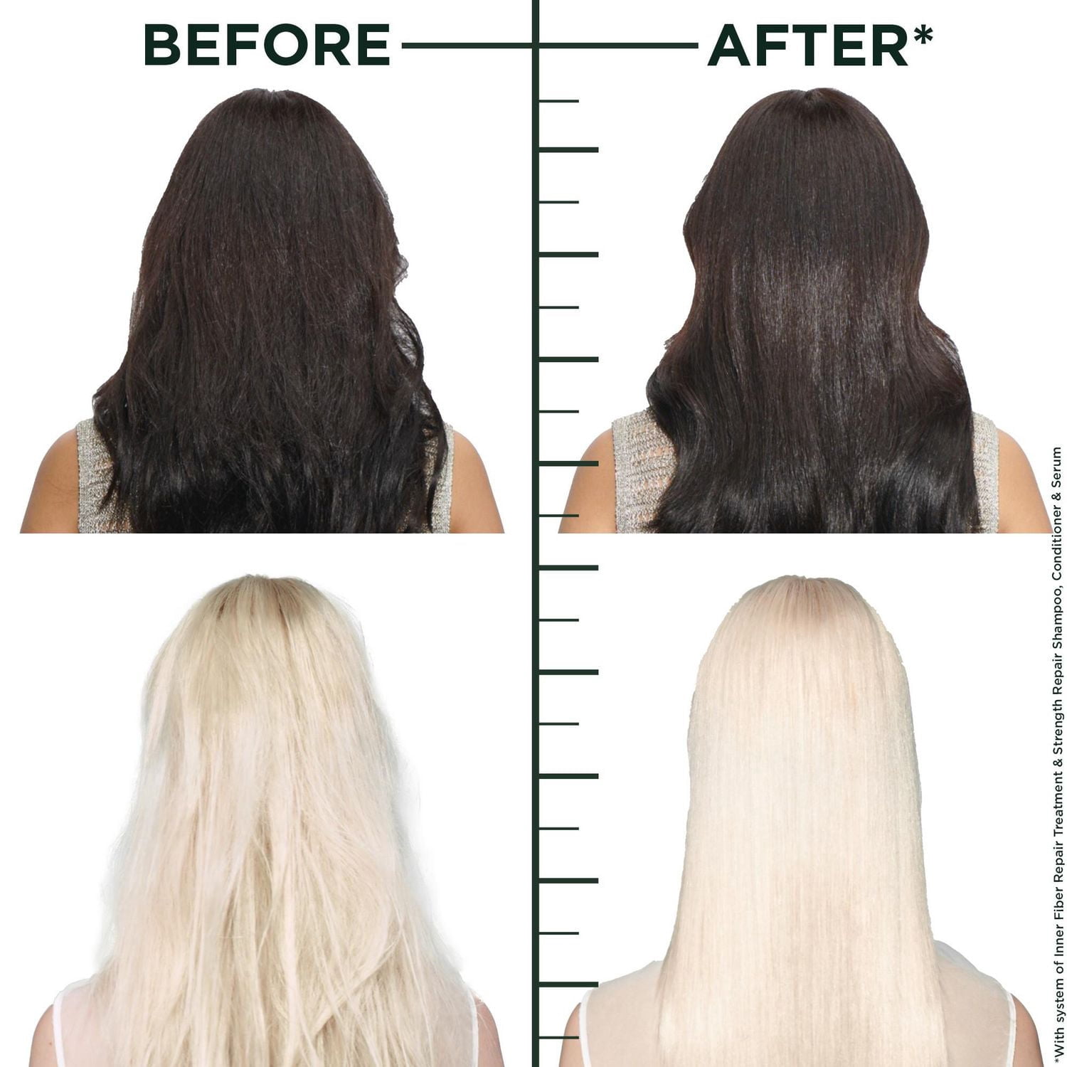 Garnier Fructis Hair Filler + Vitamine C Shampooing Réparateur Fortifiant Sans Sulfates, pour Cheveux Faibles et Abîmés, jusqu'à la Casse & 79 % de Force en Plus