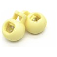 thumbnail image 1 of Becaristey 2pcs Cord Stoppers Lock End Toggles Spherical Buckles Tightening Locks Sport Clasp Sliding Luggage Lanyard Button Beige 1Set, 1 of 6