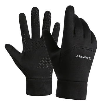 YOUSNH Autumn and Winter Men's Cold Proof and Non Black Gloves for Men Black One Size