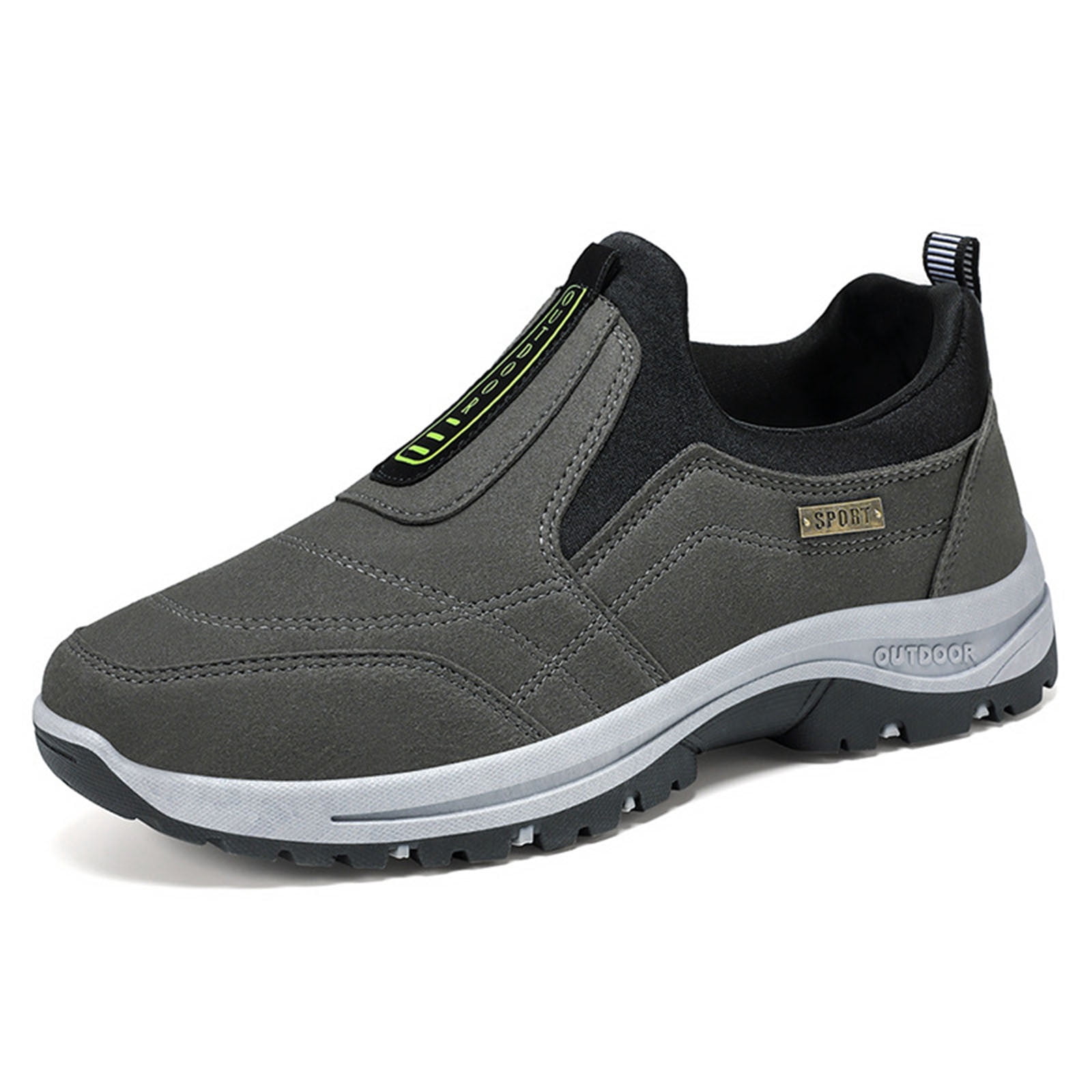 Kcodviy Chaussures pour Hommes 2025 Automne Chaussures Décontractées pour Hommes à Enfiler en Cuir Nouvelles Bout Rond Polyvalentes Chaussures Décontractées pour Hommes à Enfiler Taille 11 Chaussure Chaussures de Randonnée Semelle Souple Version Coréenne Chaussures Décontractées Légères