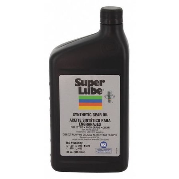 Super Lube Synthetic Gear Oil, ISO 320, 1 Qt, Translucent (54300)