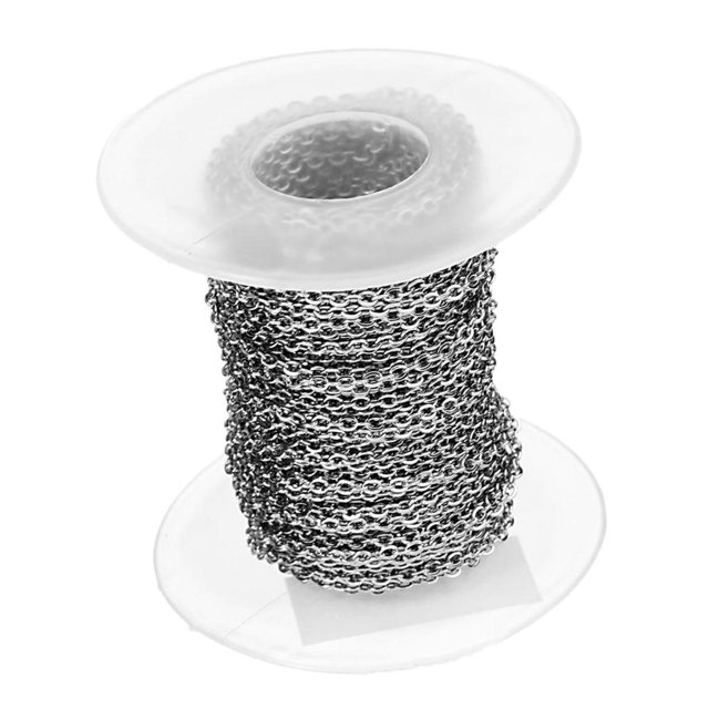 KLKCMS 10 Yard DIY Steel Cable Open Link Jewelry Making Chain Accessories / 1.5mm