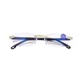 thumbnail image 1 of ZOUBAOQ Men Anti Blue Light Blocking Rimless Reading Glasses Hinge Spring Readers, 1 of 8