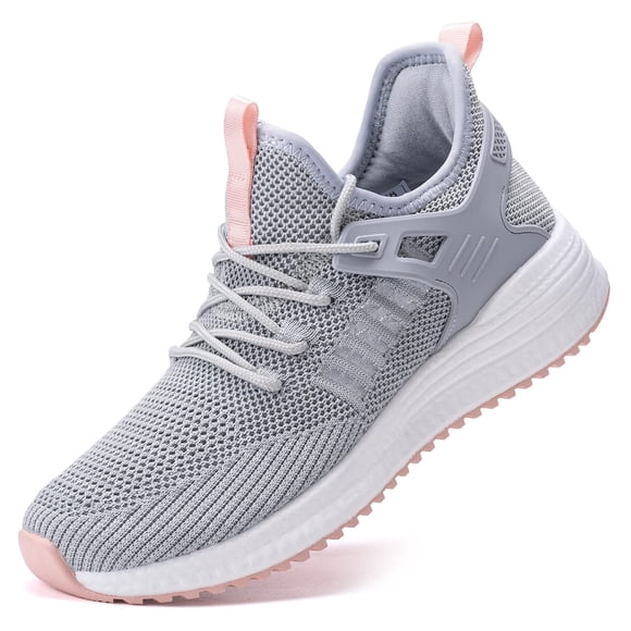 SDolphin Chaussures de Course et de Marche pour Femmes - Chaussures de Tennis pour Femmes Espadrilles de Marche Gym Entraînement Athlétique Légères Exercice Entraînement Chaussures Grises