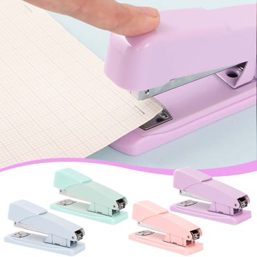 Vaidha Macaron-colored Stapler Handheld Stapler Labor-saving Stapler Metal Stapler Universal Stapler Multifunctional Stapler Office Stapler Easy-to-use Stapler Efficie