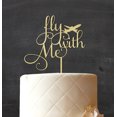 thumbnail image 2 of Fly With Me Rustic Wedding Custom Cake Topper Persoanlzied Cake Topper With Airoplane Cake Decoration 7-8 Inches Wide, 2 of 3